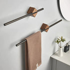 Elegant Wooden Towel Rack with Minimalist Design | Space-Saving Towel Holder for Organized Bathrooms 0