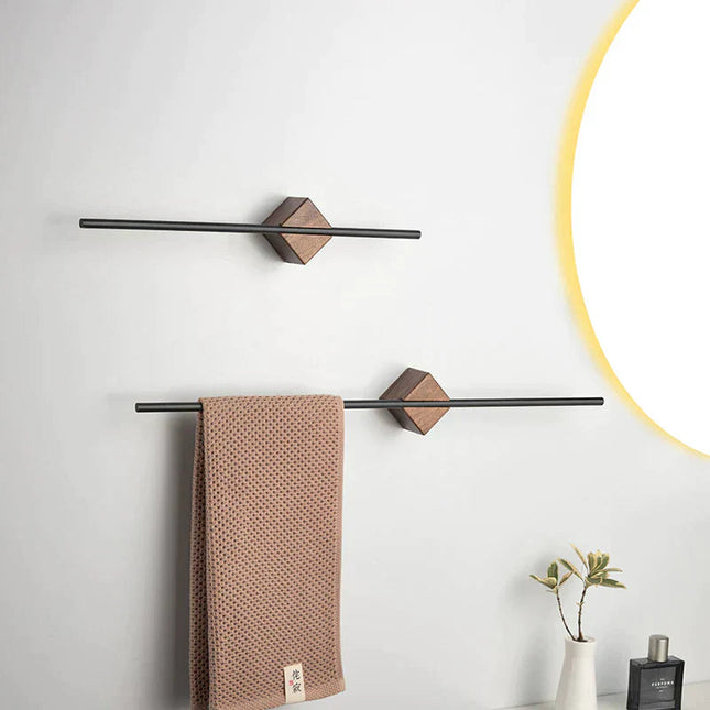 Elegant Wooden Towel Rack with Minimalist Design | Space-Saving Towel Holder for Organized Bathrooms 1
