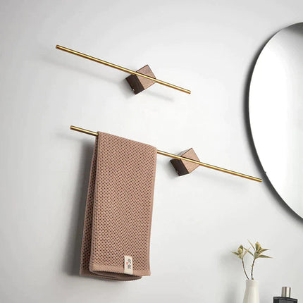 Elegant Wooden Towel Rack with Minimalist Design | Space-Saving Towel Holder for Organized Bathrooms 3