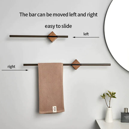 Elegant Wooden Towel Rack with Minimalist Design | Space-Saving Towel Holder for Organized Bathrooms 4