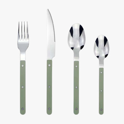 Elegant | 24-Piece Cutlery Set with Modern Black Handles | Durable Stainless Steel for Stylish Dining 10