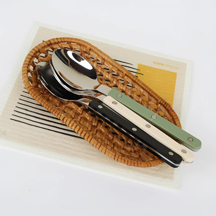 Elegant | 24-Piece Cutlery Set with Modern Black Handles | Durable Stainless Steel for Stylish Dining 4