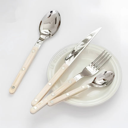 Elegant | 24-Piece Cutlery Set with Modern Black Handles | Durable Stainless Steel for Stylish Dining 5