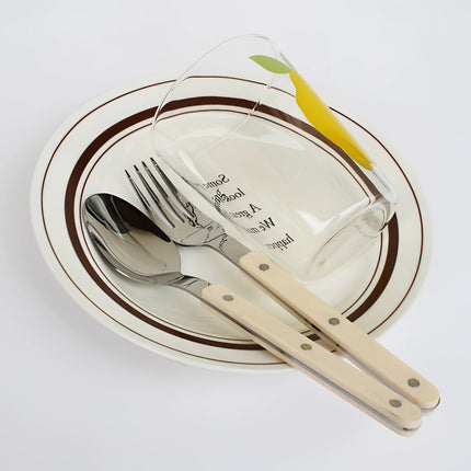 Elegant | 24-Piece Cutlery Set with Modern Black Handles | Durable Stainless Steel for Stylish Dining 7