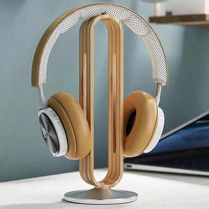Elegant | Wooden Headphone Stand with Stylish Design & Secure Hold | Headset Holder for Organized Desk Space 1
