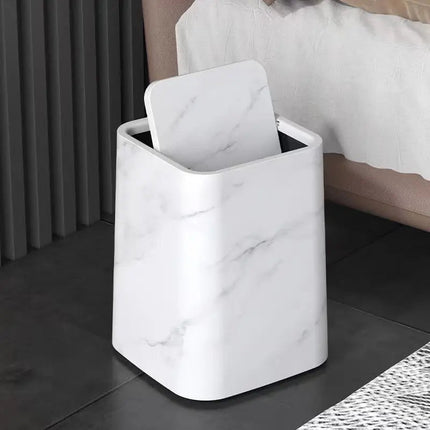 Marble Kitchen Trash Can with Lid – image 5