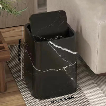Marble Kitchen Trash Can with Lid – image 10