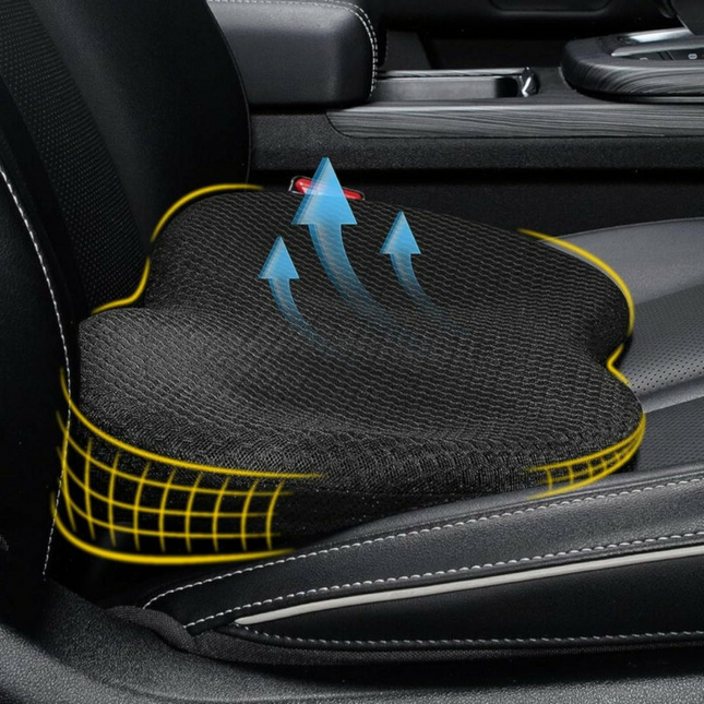 Elevate Your Drive | Car Seat Cushion with Non-Slip Base | Height Boost for Improved Driving Visibility 0