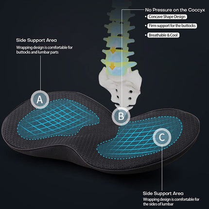 Elevate Your Drive | Car Seat Cushion with Non-Slip Base | Height Boost for Improved Driving Visibility 2