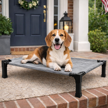 Elevated Dog Bed with Breathable Mesh Fabric & Chew-Proof Design for Ultimate Comfort 4
