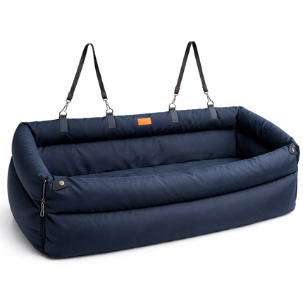 Elevated Dog Car Seat Booster Bed with Waterproof Faux Leather | Comfortable Pet Car Seat for Safe Travel and Easy Maintenance 3