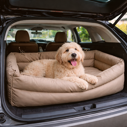 Elevated Dog Car Seat Booster Bed with Waterproof Faux Leather | Comfortable Pet Car Seat for Safe Travel and Easy Maintenance 5