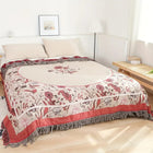 Elira Rose | Floral Cotton Blanket with Jacquard Accents | Lightweight Design for Year-Round Comfort 0