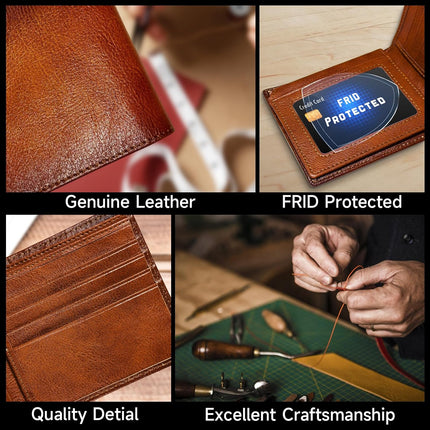 EliteFold | Men's Bifold Wallet with RFID Blocking Technology | Premium Leather for Style and Security 6