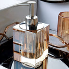 Champagne Crystal Liquid Soap Dispenser-7x7x16cm
