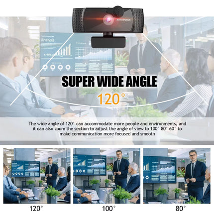 Elite Presence | 4K Ultra-HD Webcam with Dual Noise-Reducing Mics | 120° Wide-Angle Lens for Professional Communication 3