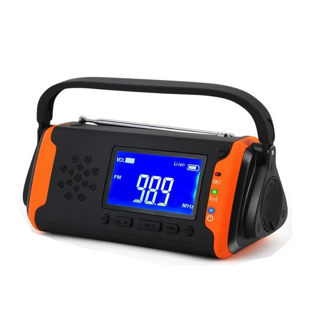 Emergency Radio | Rechargeable Hand Crank Radio with LED Flashlight & SOS Alarm | 4000mAh Power Bank for Outdoor Safety 0
