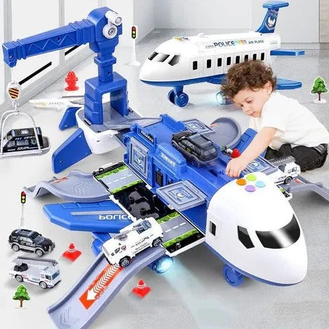 Emergency Rescue Playset | XL Airplane Toy Set with Interactive Features | Engaging Learning Experience for Kids 0