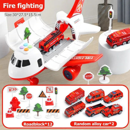Emergency Rescue Playset | XL Airplane Toy Set with Interactive Features | Engaging Learning Experience for Kids 2
