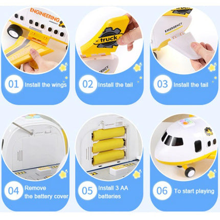 Emergency Rescue Playset | XL Airplane Toy Set with Interactive Features | Engaging Learning Experience for Kids 5