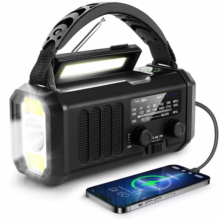 Emergency Wave | Versatile Emergency Radio with Power Bank & LED Flashlight | Essential Survival Tool for Safety 0