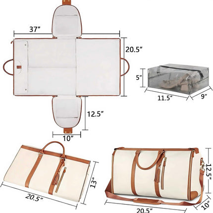 Travel Duffle Bags, Leather Duffle Bag with Shoulder Strap – image 6