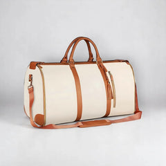 Travel Duffle Bags, Leather Duffle Bag with Shoulder Strap, Water Resistant Carry On Bag for Weekend and Business Trips_00