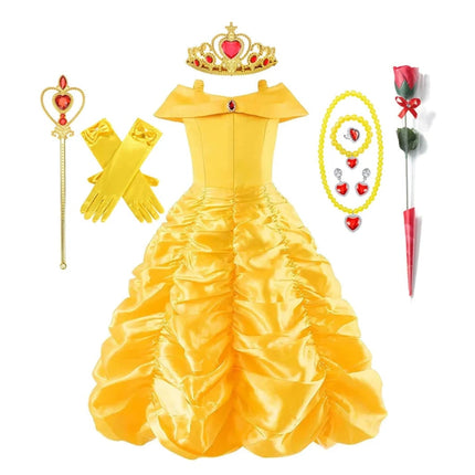Enchanted Dreams | Girls Princess Ball Gown Dress with Elegant Design | Perfect for Dress-Up and Celebrations 5