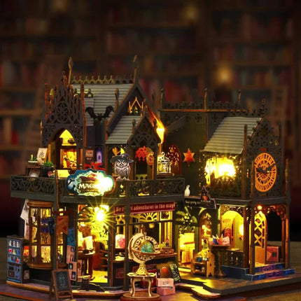 Enchanting 3D Wooden Puzzle Book House with LED Lighting | Unique Decorative Piece for Book Lovers 6