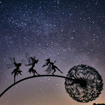 Enchanting Garden Decor | Fairy Garden Ornaments with Unique Dandelion Design | Magical Outdoor Wall Art for Whimsical Spaces 2
