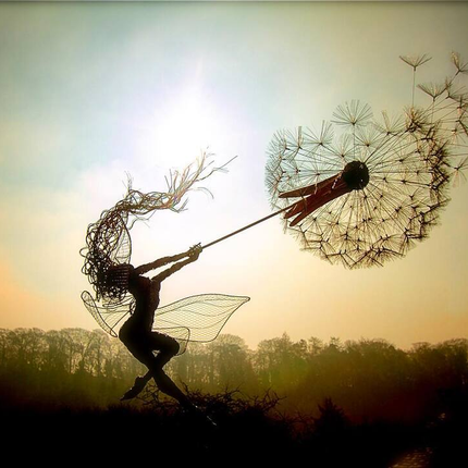 Enchanting Garden Decor | Fairy Garden Ornaments with Unique Dandelion Design | Magical Outdoor Wall Art for Whimsical Spaces 3