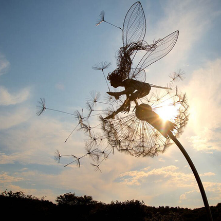 Enchanting Garden Decor | Fairy Garden Ornaments with Unique Dandelion Design | Magical Outdoor Wall Art for Whimsical Spaces 5