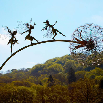 Enchanting Garden Decor | Fairy Garden Ornaments with Unique Dandelion Design | Magical Outdoor Wall Art for Whimsical Spaces 7