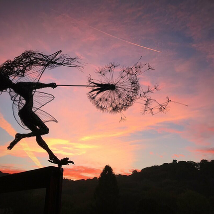 Enchanting Garden Decor | Fairy Garden Ornaments with Unique Dandelion Design | Magical Outdoor Wall Art for Whimsical Spaces 8
