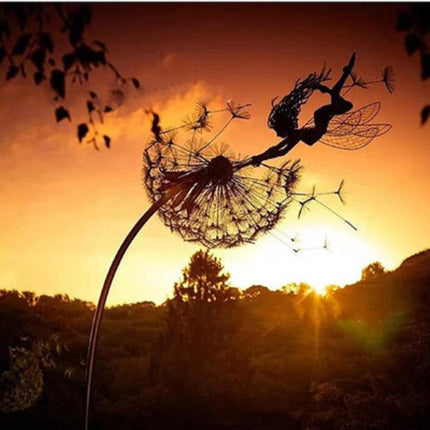 Enchanting Garden Decor | Fairy Garden Ornaments with Unique Dandelion Design | Magical Outdoor Wall Art for Whimsical Spaces 9