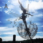 Enchanting Garden Statues | Dancing Fairy Sculpture with Steel Design | Magical Outdoor Decor for Whimsical Spaces 0