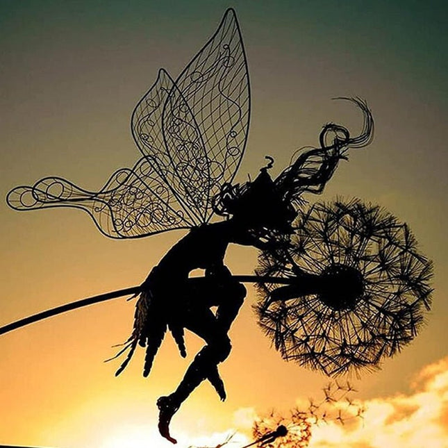 Enchanting Garden Statues | Dancing Fairy Sculpture with Steel Design | Magical Outdoor Decor for Whimsical Spaces 1