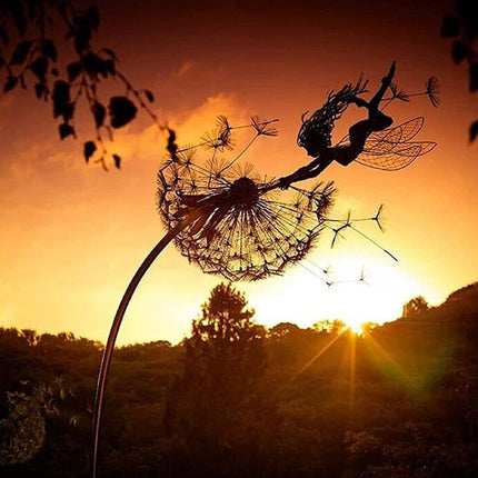 Enchanting Garden Statues | Dancing Fairy Sculpture with Steel Design | Magical Outdoor Decor for Whimsical Spaces 3