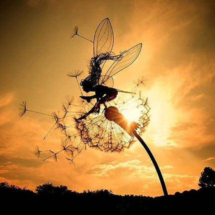 Enchanting Garden Statues | Dancing Fairy Sculpture with Steel Design | Magical Outdoor Decor for Whimsical Spaces 4