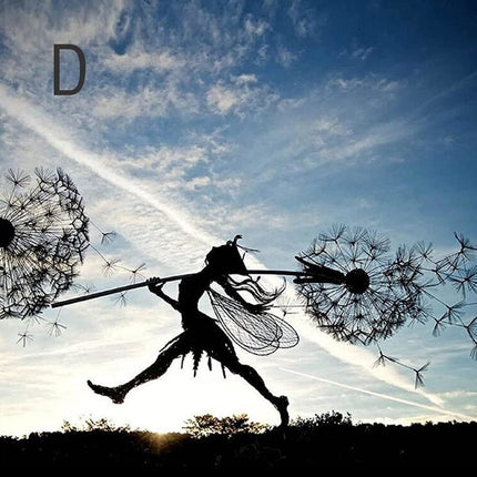 Enchanting Garden Statues | Dancing Fairy Sculpture with Steel Design | Magical Outdoor Decor for Whimsical Spaces 8