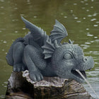 Enchanting Garden Statues | Water Spraying Dragon Sculpture with Realistic Design | Weatherproof Resin Fountain for Outdoor Spaces 0