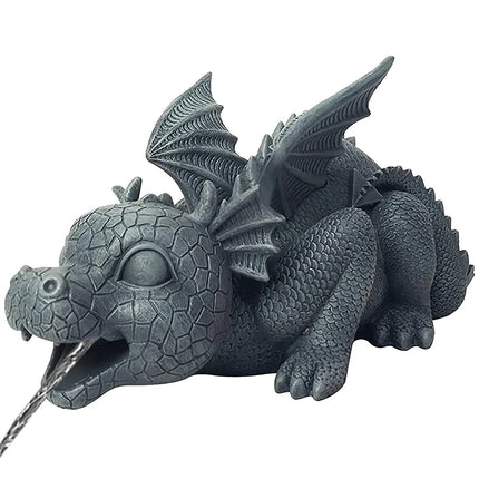 Enchanting Garden Statues | Water Spraying Dragon Sculpture with Realistic Design | Weatherproof Resin Fountain for Outdoor Spaces 5