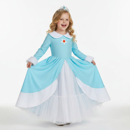 Enchanting Princess Costume Set for Girls with Crown & Wand | Perfect for Dress-Up and Themed Events 0