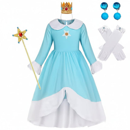 Enchanting Princess Costume Set for Girls with Crown & Wand | Perfect for Dress-Up and Themed Events 5