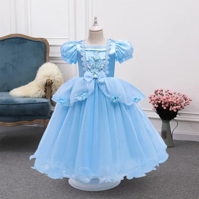 Enchanting Princess Costume | Girls Ball Gown Dress with Full Skirt | Perfect for Halloween and Themed Parties 0