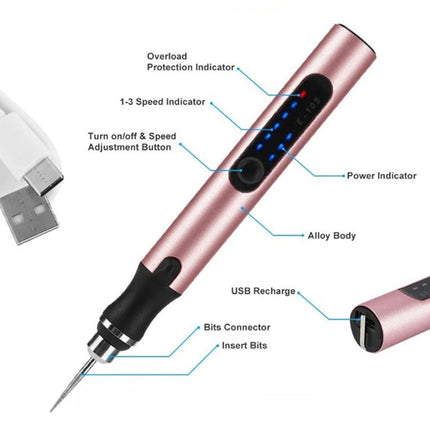 Engraving Pen | USB Rechargeable Metal Tool with Adjustable Speed | Precise Control for Creative Projects 8