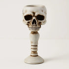 Skull Candle Holder, Halloween Decor for Table, Gothic Candle Holder with Pedestal Base, Skeleton Decor