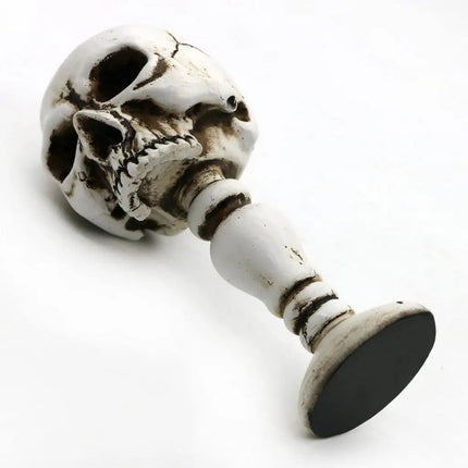 Skull Candle Holder, Gothic Candle Holder with Pedestal Base – image 5