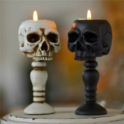 Skull Candle Holder, Halloween Decor for Table – image 7