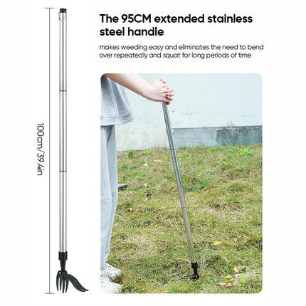 ErgoWeed | Stainless Steel Weed Puller Tool with Detachable Handle | Ergonomic Design for Effortless Weeding 7